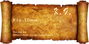 Kis Ilona névjegykártya